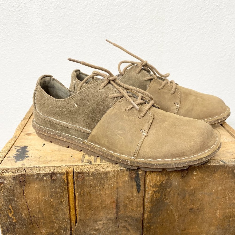 Clarks Leather Suede Low Lace up Oxford Shoes